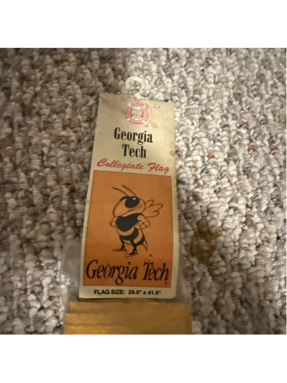 Vintage NEW Georgia Tech 29.5” X 41.5” Flag Banner 1993